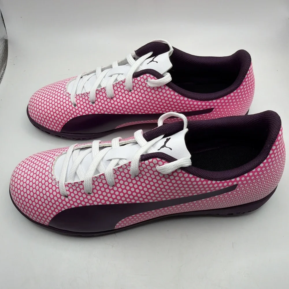 Puma Spirit FG Jr 104493 09 Soccer Cleat, Big Kid's Size 5C,‎ Pink NEW